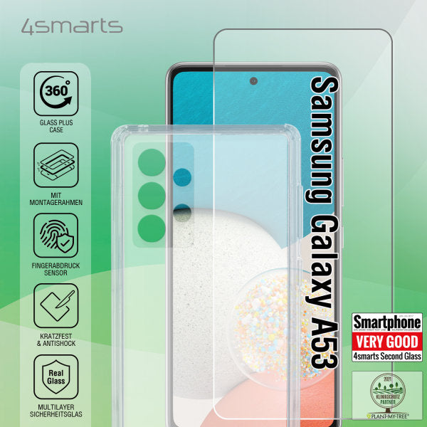 4smarts 360° Starter Set mit X-Pro Clear Glas, Montagerahmen Samsung Galaxy A53 4smarts 360° Starter Set mit X-Pro Clear Glas, Montagerahmen Samsung Galaxy A53